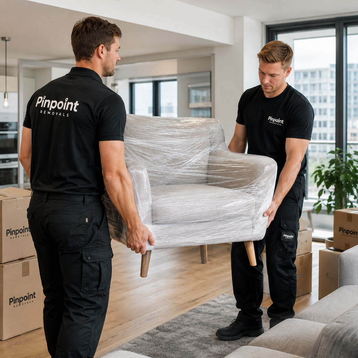 Professional removals team in Stourbridge handling a house move