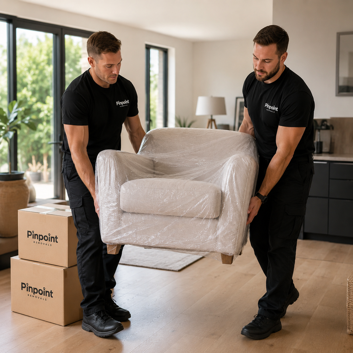 Professional removals team in Stourbridge handling a house move