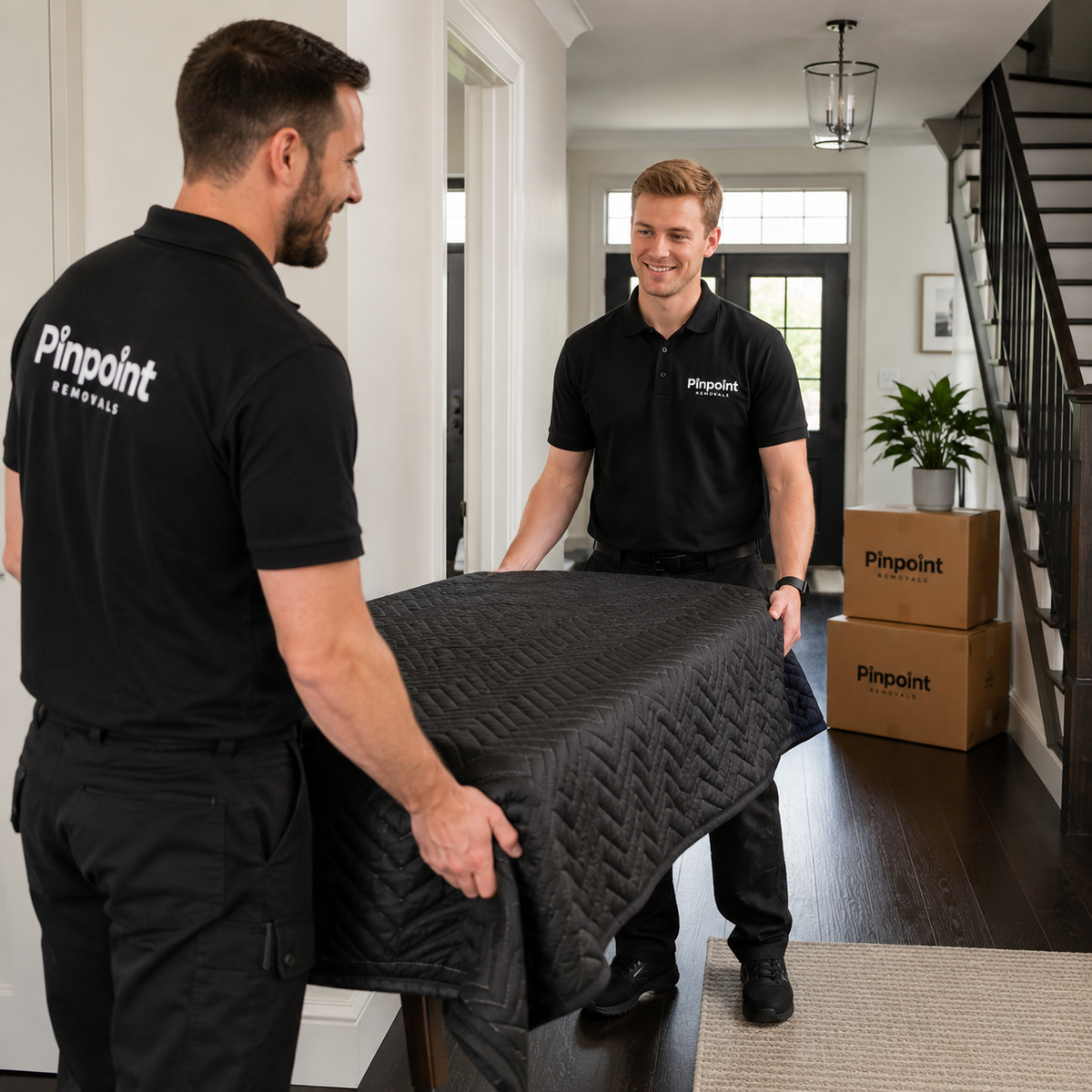 Professional removals team in Stourbridge handling a house move
