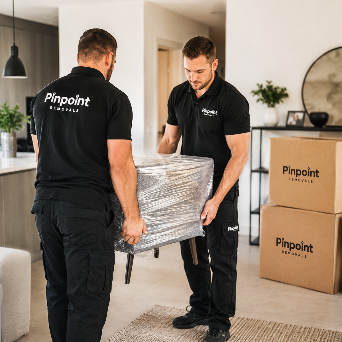 Professional removals team in Stourbridge handling a house move