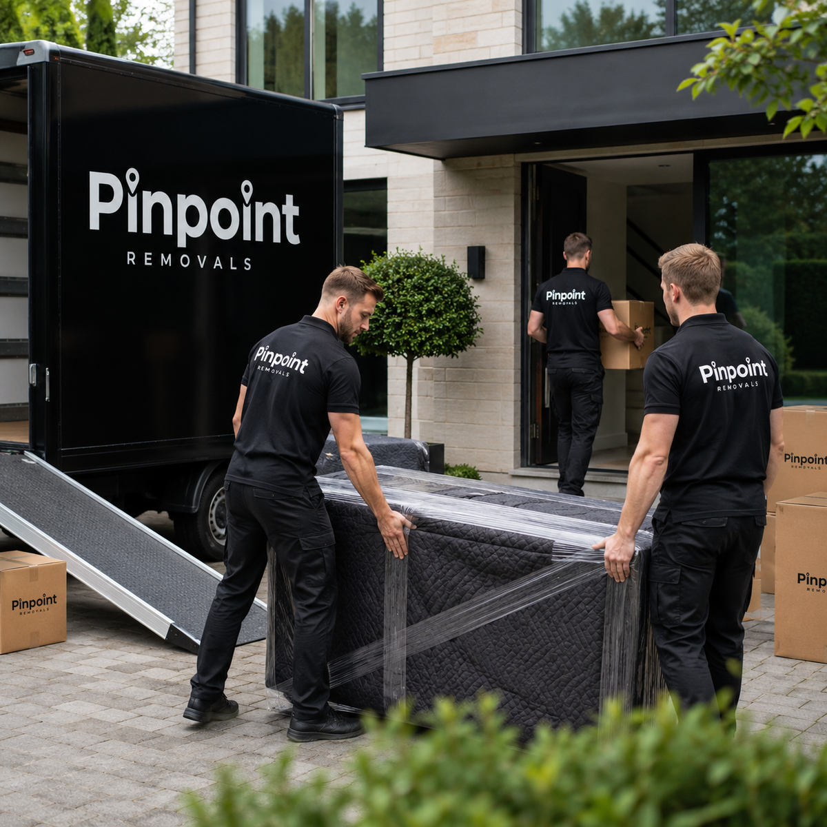 Professional removals team in Stourbridge handling a house move