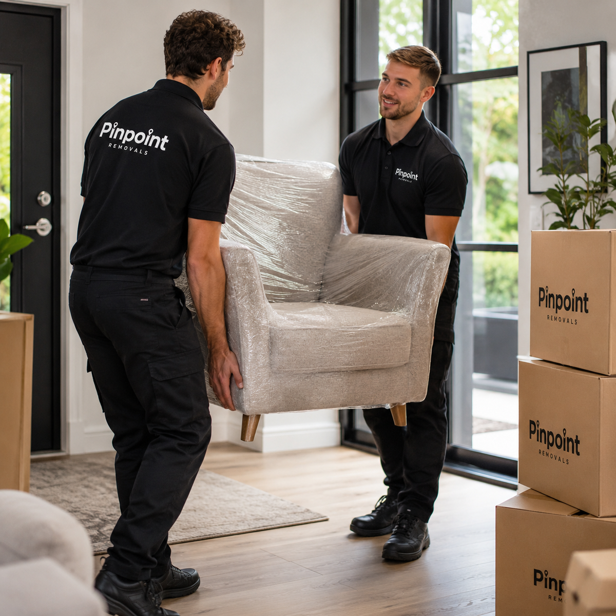 Professional removals team in Stourbridge handling a house move
