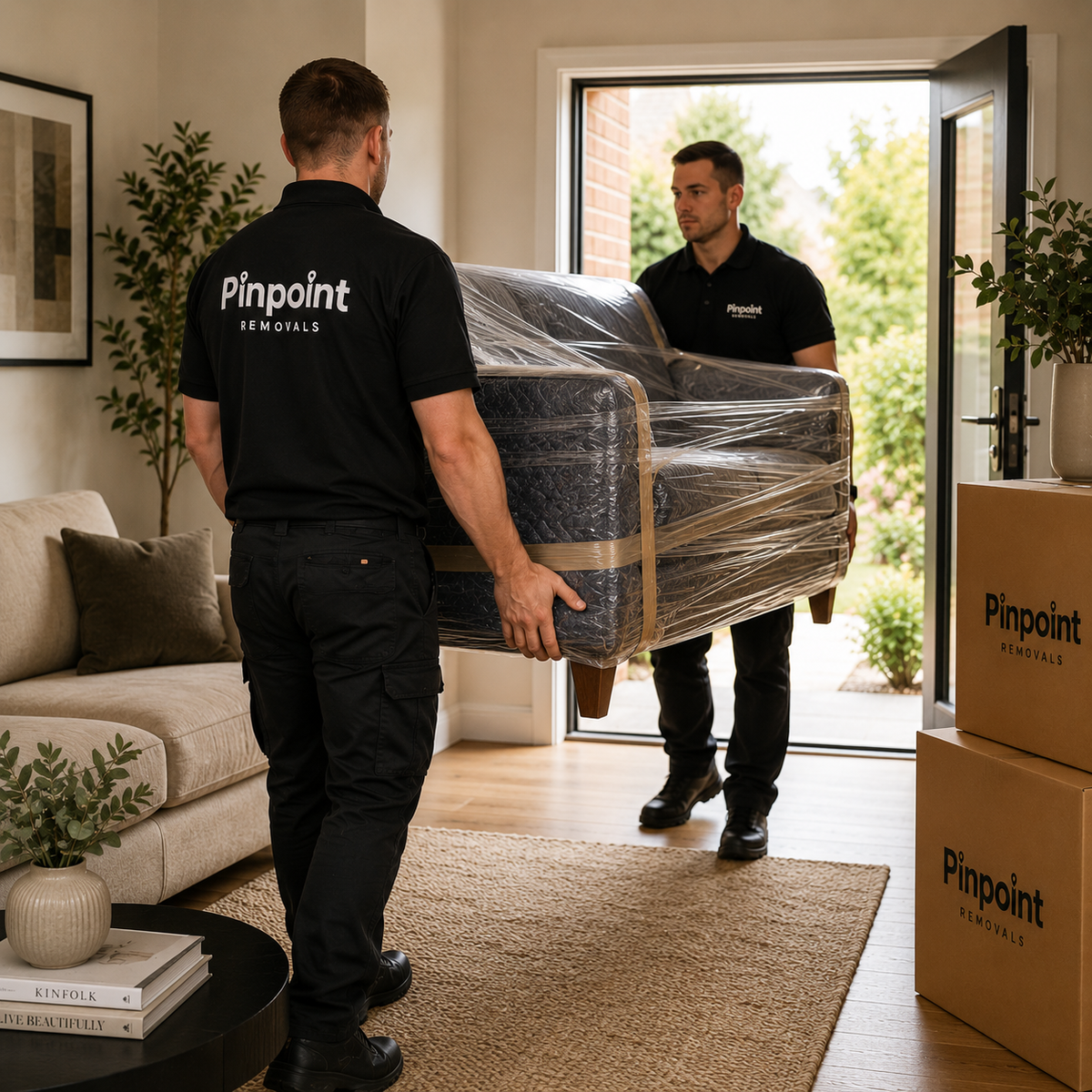 Professional removals team in Stourbridge handling a house move